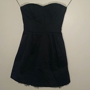 Black strapless dress